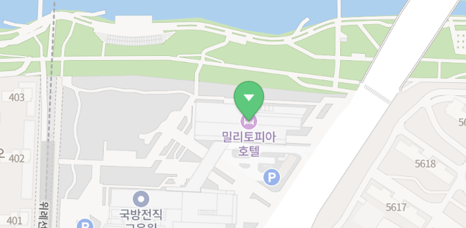 밀리토피아호텔 위치 지도